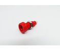 Banana Socket Red 4 mm Brass Silver 250VAC 250VDC 10A Soldering Pack of 10 pieces